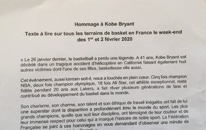 Hommage à Kobe BRYANT  Un grand moment chargé d'émotions !!!