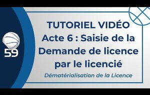 Aide au licencié pour saisir sa licence (1ere étape)