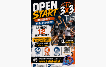 Comment s'inscrire à l'OPEN START 3x3 Bastidon du 12 septembre