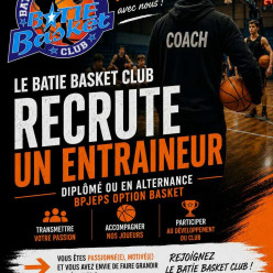 Le BATIE BASKET recrute à la rentrée 2026-2027