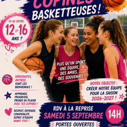 Jeunes filles, vous avez 12 à 16 ans, venez créer votre équipe de copines à la rentrée